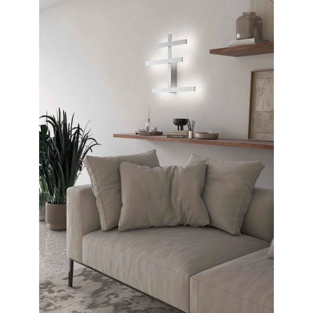 LED Φωτιστικό Τοίχου Αλουμινίου Λευκό 33,8W RAKE AL - GEA LUCE