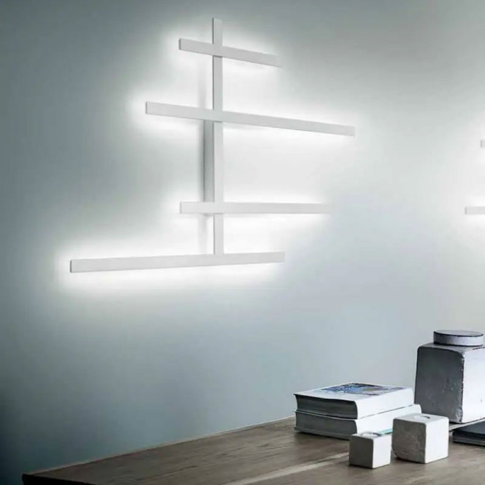 LED Φωτιστικό Τοίχου Αλουμινίου Λευκό 70,2W RAKE AXL - GEA LUCE