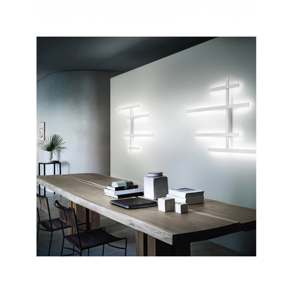 LED Φωτιστικό Τοίχου Αλουμινίου Λευκό 70,2W RAKE AXL - GEA LUCE