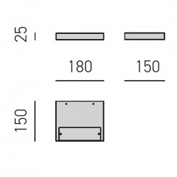 LED Φωτιστικό Τοίχου Μεταλλικό Ορειχάλκινο 18cm 15W YOANA - GEA LUCE