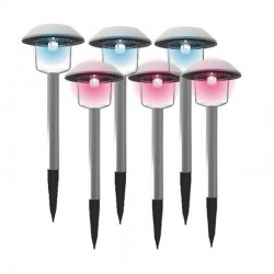 XANLITE ΗΛΙΑΚΟ ΚΑΡΦΩΤΟ LED RGB Κ ΛΕΥΚΟ IP44 ΠΛΑΣΤΙΚΟ ΑΥΤΟΝΟΜΙΑ 8H Φ125x390ΜM ΣΥΣΚ 6 TEM