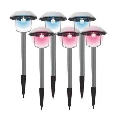 XANLITE ΗΛΙΑΚΟ ΚΑΡΦΩΤΟ LED RGB Κ ΛΕΥΚΟ IP44 ΠΛΑΣΤΙΚΟ ΑΥΤΟΝΟΜΙΑ 8H Φ125x390ΜM ΣΥΣΚ 6 TEM