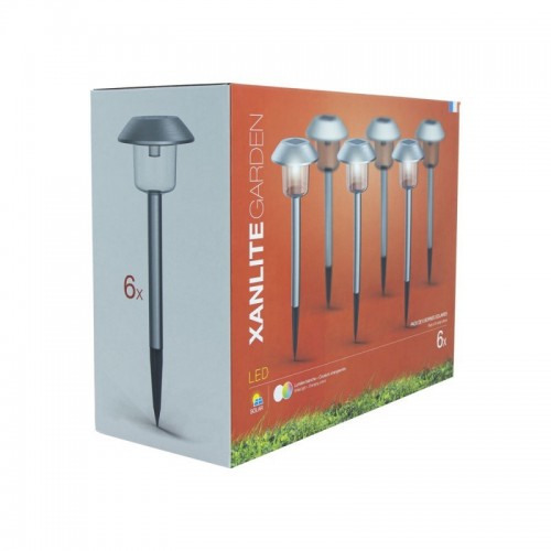 XANLITE ΗΛΙΑΚΟ ΚΑΡΦΩΤΟ LED RGB Κ ΛΕΥΚΟ IP44 ΠΛΑΣΤΙΚΟ ΑΥΤΟΝΟΜΙΑ 8H Φ125x390ΜM ΣΥΣΚ 6 TEM