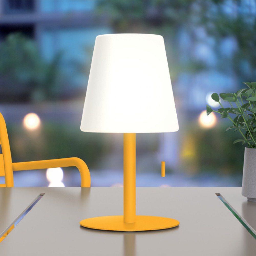 LED Επιτραπέζιο Φωτιστικό Επαναφορτιζόμενο Κώνος Μουσταρδί CCT IP44 XANLITE