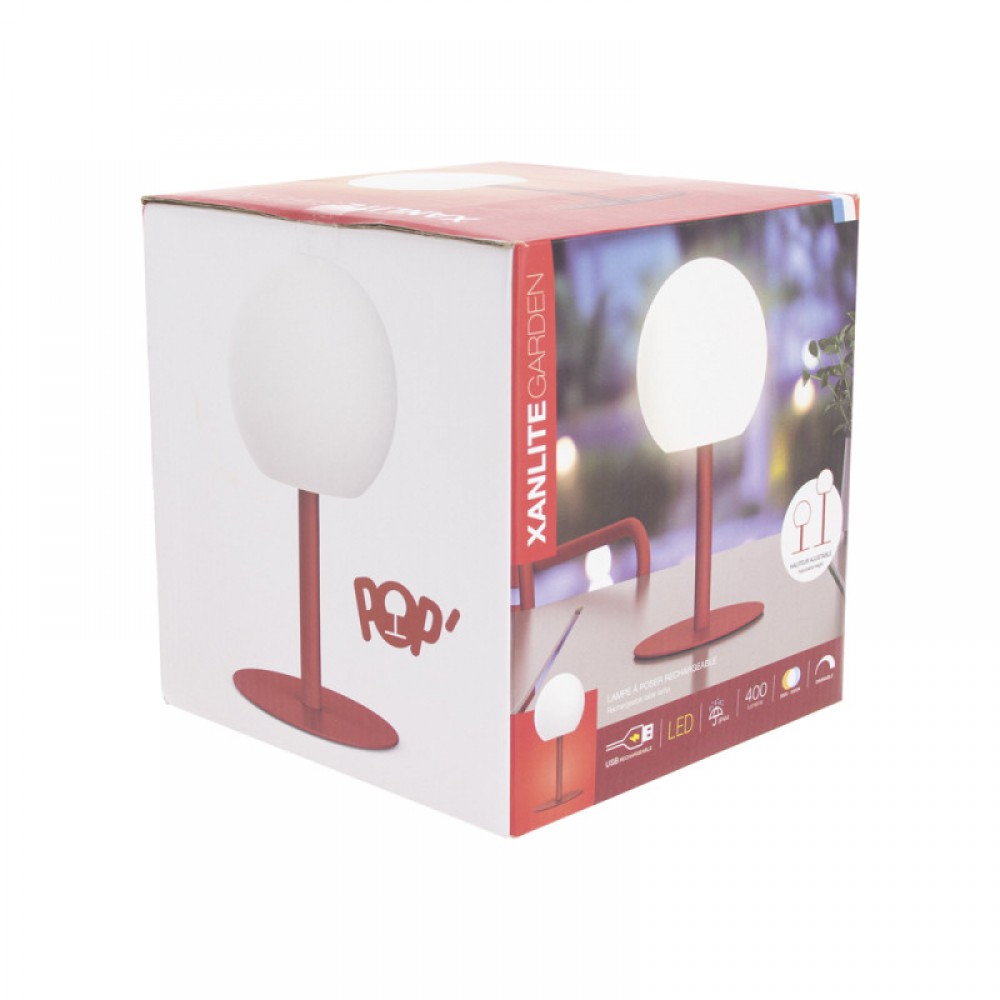 LED Επιτραπέζιο Φωτιστικό Επαναφορτιζόμενο Μπάλα TERRACOTTA CCT IP44 XANLITE