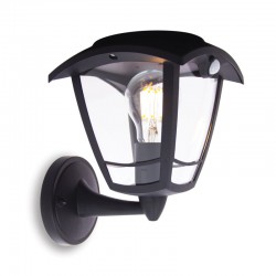 LED Ηλιακό φωτιστικό Ρετρό Μαύρο Με Αισθητήρα Κίνησης 400Lm IP44 - Xanlite