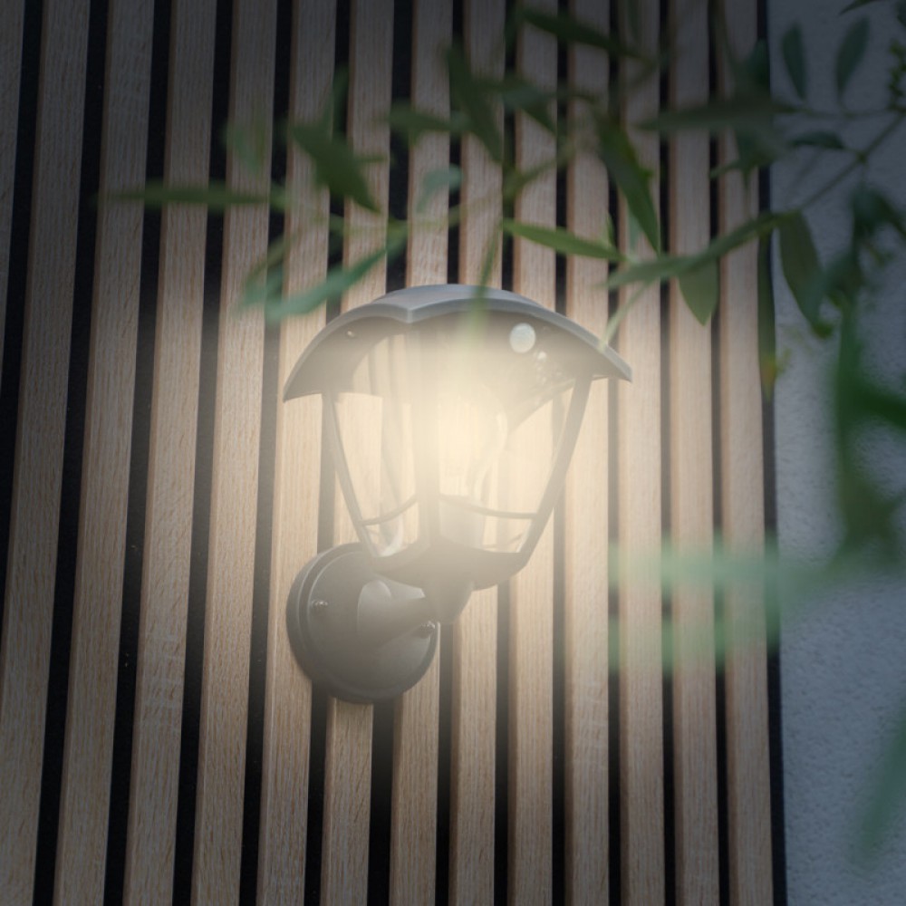 LED Ηλιακό φωτιστικό Ρετρό Μαύρο Με Αισθητήρα Κίνησης 400Lm IP44 - Xanlite