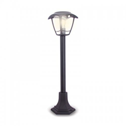 LED Ηλιακό φωτιστικό Ρετρό Κολόνα Μαύρη Με Αισθητήρα Κίνησης 400Lm IP44 - Xanlite