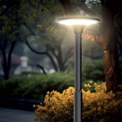 LED Ηλιακό φωτιστικό Κολόνα Μαύρη 2200Lm IP65 CCT 3000-4000K - Xanlite