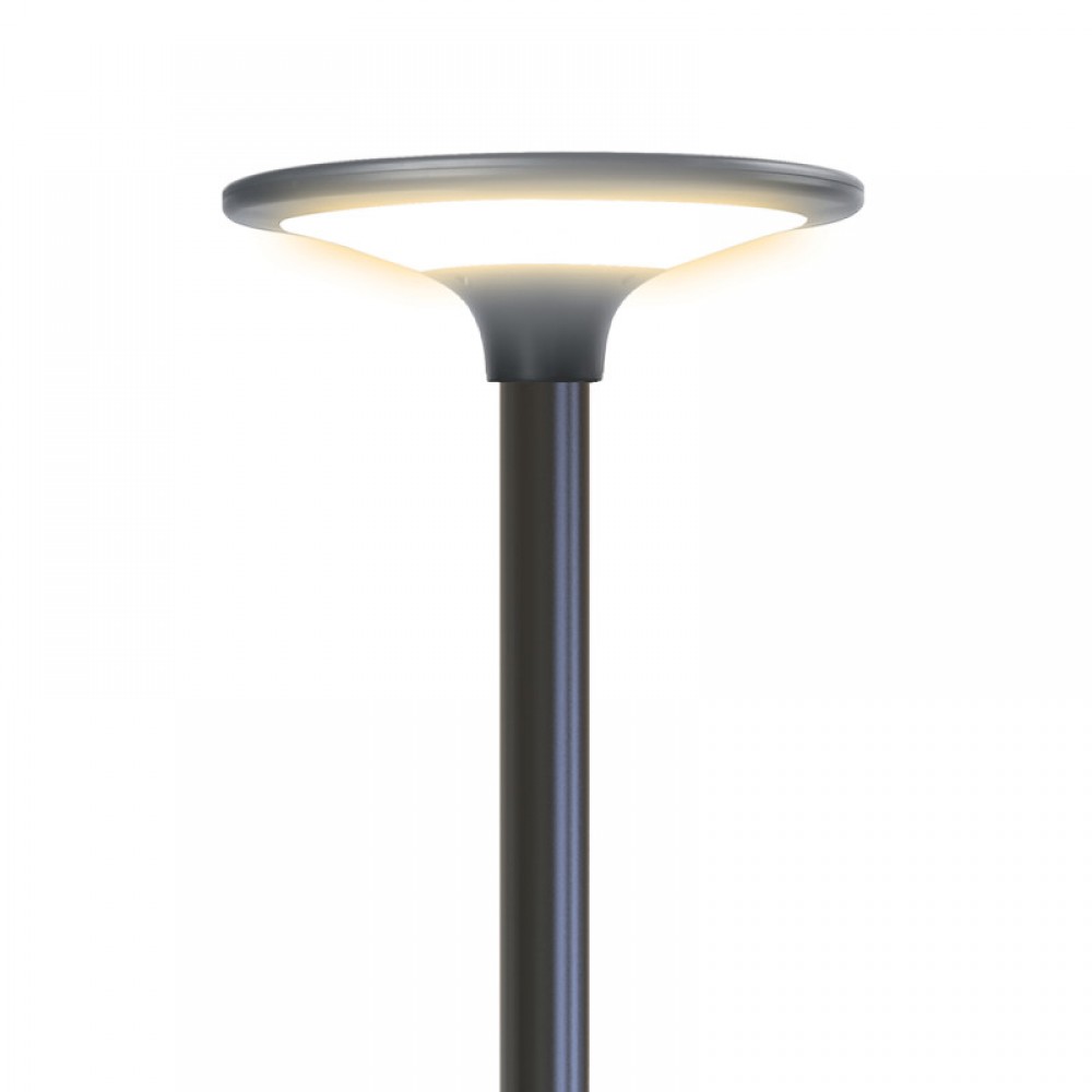 LED Ηλιακό φωτιστικό Κολόνα Μαύρη 2200Lm IP65 CCT 3000-4000K - Xanlite