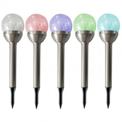 XANLITE ΗΛΙΑΚΟ ΚΑΡΦΩΤΟ LED RGB Κ ΛΕΥΚΟ IP44 ΑΛΟΥΜΙΝΙΟ Κ ΓΥΑΛΙ ΑΥΤΟΝ 8H Φ80x365ΜM - ΣΥΣΚ 5 TEM