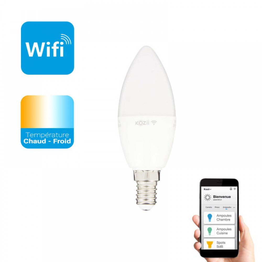 Λαμπτήρας KOZII SMD E14 SMART BULB 5W 400LM FLAME CCT - Xanlite