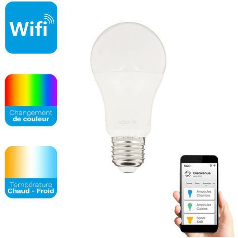 Λαμπτήρας KOZII SMD SMART BULB E27 9W 806LM A60 RGB + CCT - Xanlite
