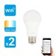 Λαμπτήρας KOZII PACK OF 2 SMD E27 806LM A60 9W CCT SMART BULBS - Xanlite