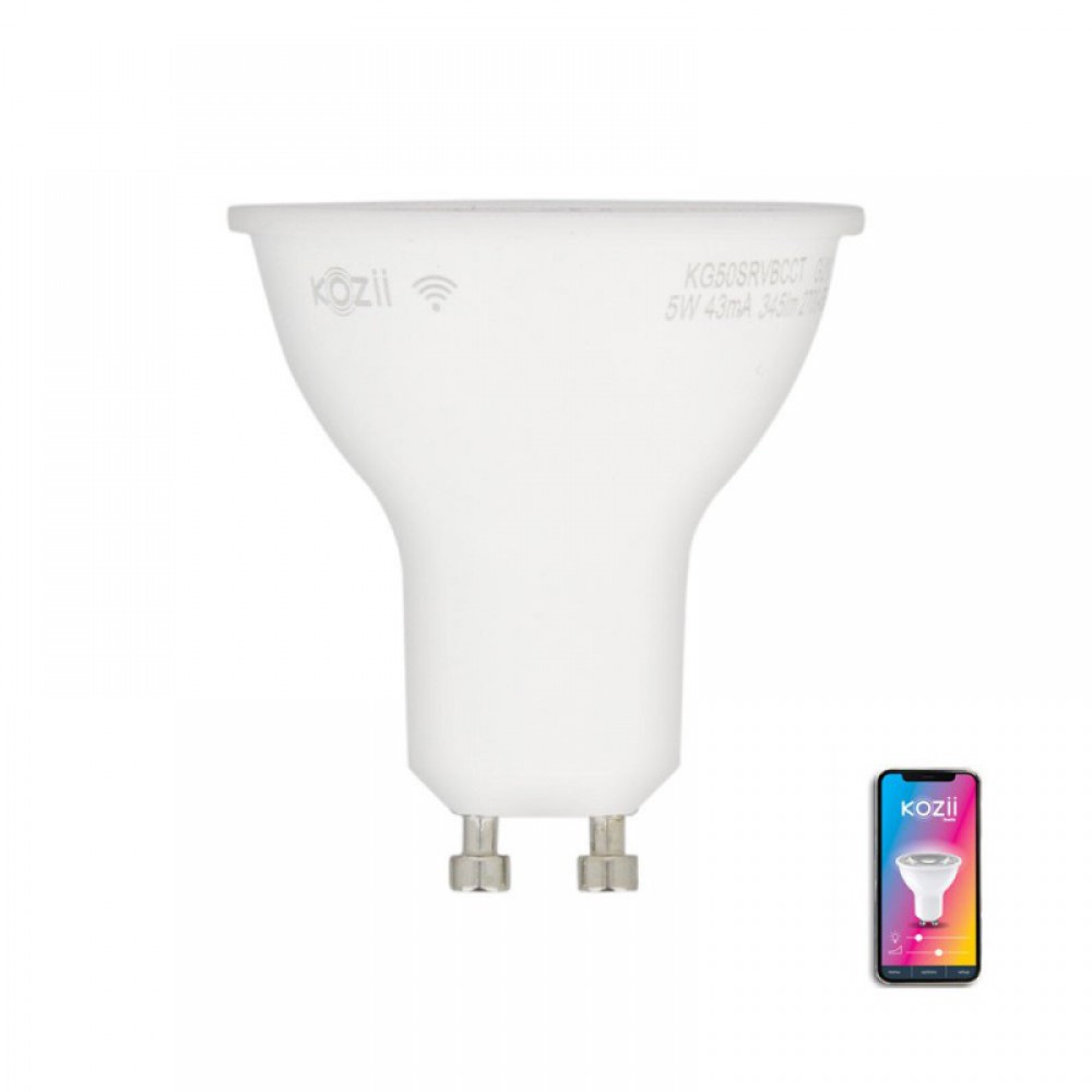 Λαμπτήρας KOZII SMD GU10 5W 345LM SPOT RGB + CCT SMART BULB - Xanlite
