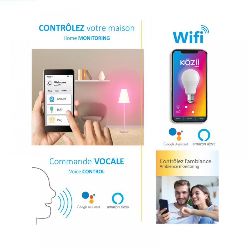 Λαμπτήρας KOZII SMD GU10 5W 345LM SPOT RGB + CCT SMART BULB - Xanlite