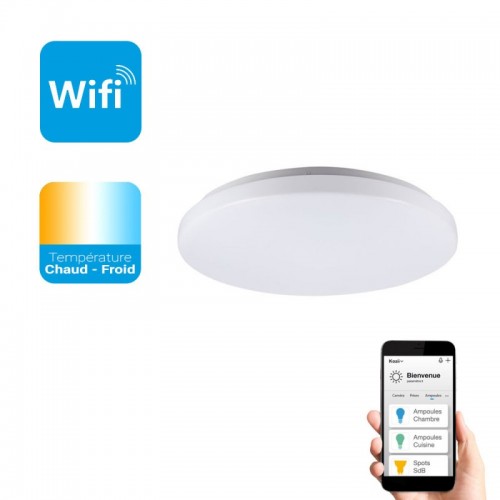 XANLITE KOZII ΦΩΤΙΣΤΙΚΟ ΟΡΟΦΗΣ LED SMART WIFI Κ BLUETOOTH CCT 24W 1920LM