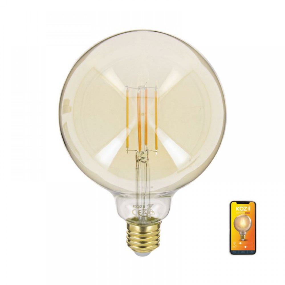 Λαμπτήρας KOZII FILAMENT SMART BULB E27 4.9W 470LM G125 CCT - Xanlite