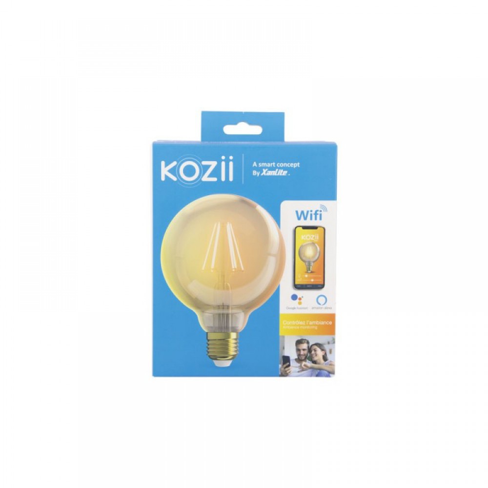 Λαμπτήρας KOZII FILAMENT SMART BULB E27 4.9W 470LM G125 CCT - Xanlite