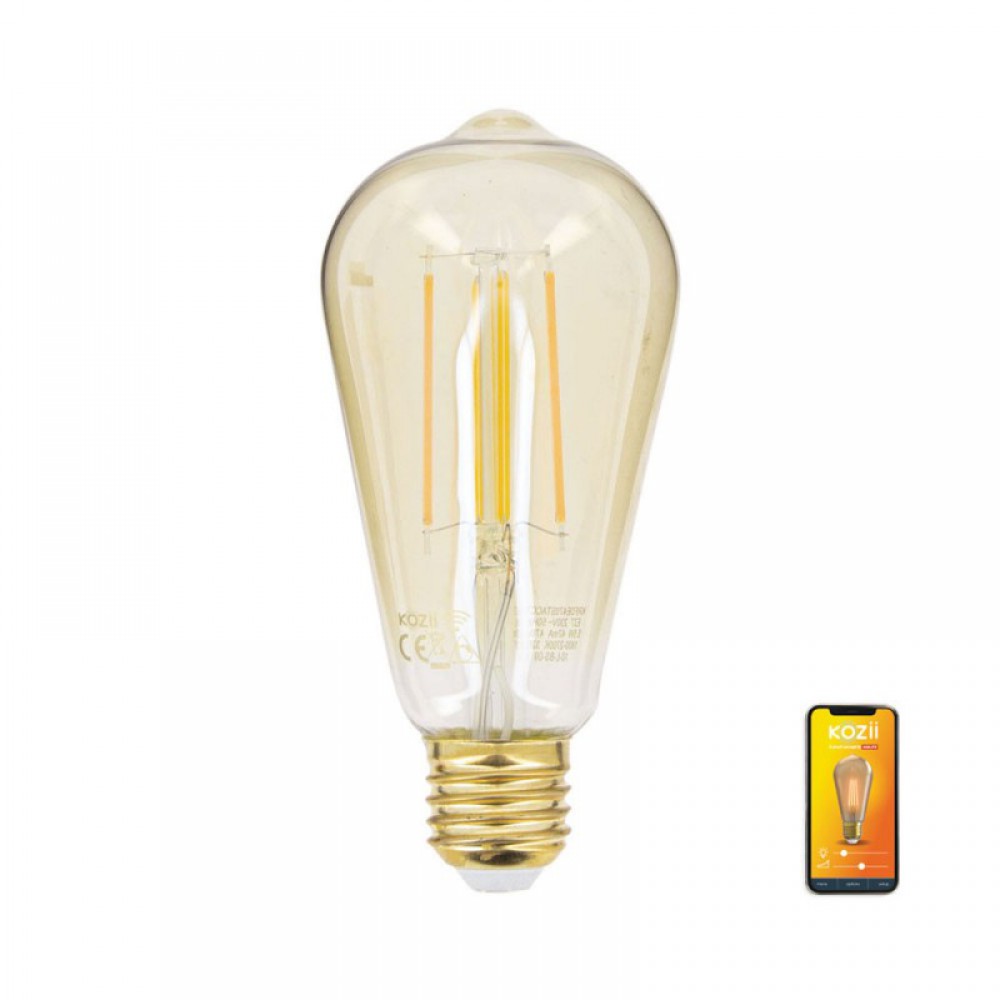 Λαμπτήρας KOZII SMART BULB FILAMENT E27 4.5W 470LM ST64 CCT - Xanlite