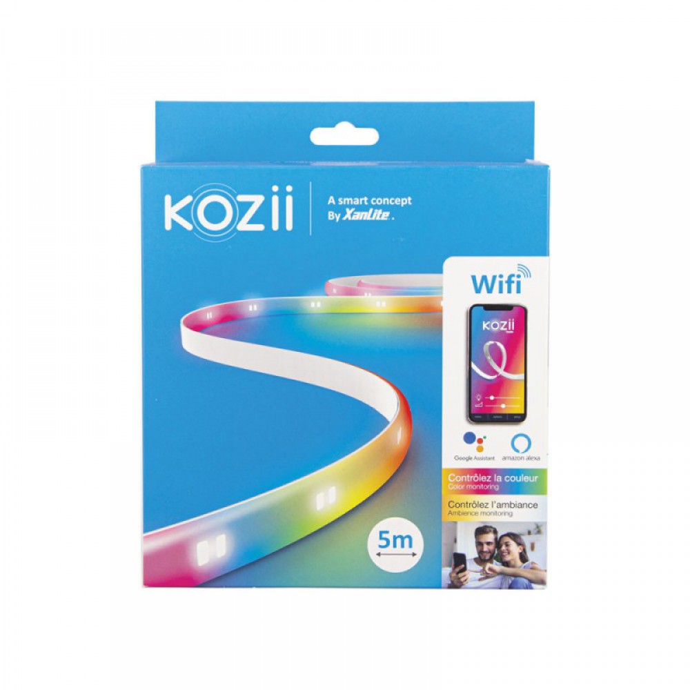 XANLITE KOZII ΤΑΙΝΙΑ LED SMART WIFI ΚΑΙ BLUETOOTH CCT KAI RGB 20W 220LM IP65 5M