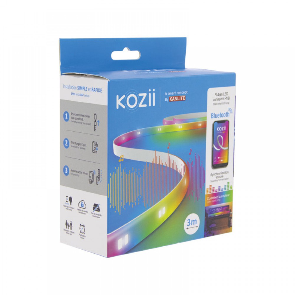 XANLITE KOZII LED ΤΑΙΝΙΑ 3M ΜΕ ΜΙΚΡΟΦΩΝΟ RGB USB