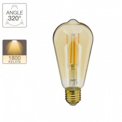 XANLITE ΛΑΜΠΤΗΡΑΣ LED DECO EDISON ST64 E27 3,8W (30W) ΖΕΣΤΟ ΛΕΥΚΟ ΦΩΣ 1800K 340LM