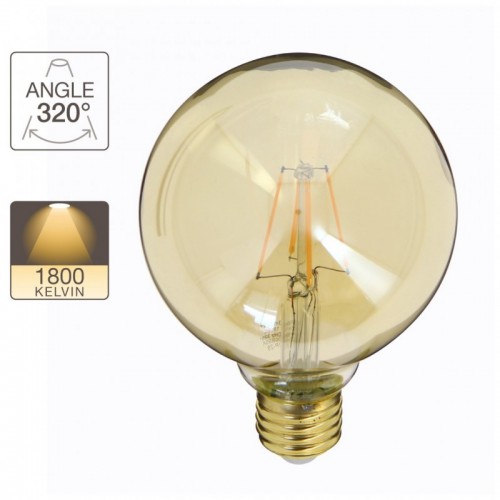 XANLITE ΛΑΜΠΤΗΡΑΣ LED DECO G95 E27 4W (30W) ΖΕΣΤΟ ΛΕΥΚΟ ΦΩΣ 1800K 350LM