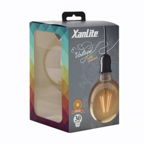 XANLITE ΛΑΜΠΤΗΡΑΣ LED DECO G95 E27 4W (30W) ΖΕΣΤΟ ΛΕΥΚΟ ΦΩΣ 1800K 350LM