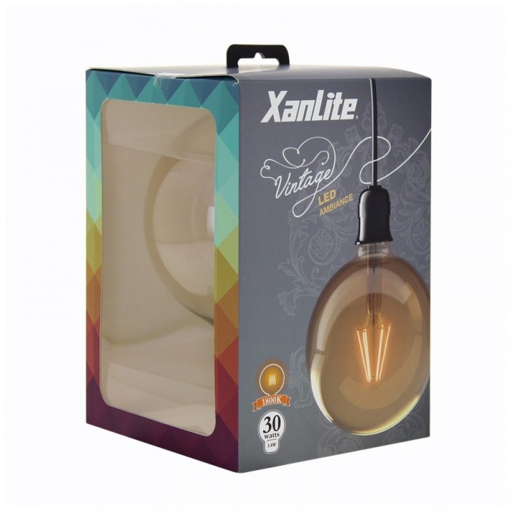 XANLITE ΛΑΜΠΤΗΡΑΣ LED DECO G125 E27 4W (30W) ΖΕΣΤΟ ΛΕΥΚΟ ΦΩΣ 1800K 400LM