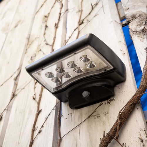 LED Ηλιακό Φωτιστικό Τοίχου Γκρι Με Αισθητήρα Κίνησης IP44 - Xanlite