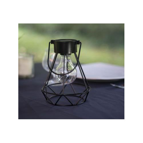 LED Ηλιακό Επιτραπέζιο Διακοσμητικό Φωτιστικό Ρετρό Μαύρο IP44 - XANLITE