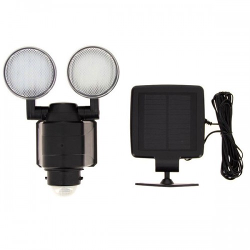 LED Ηλιακός Προβολέας Με Δύο Κινούμενες Κεφαλές Και Αισθητήρα Κίνησης 700lm IP44 - GIGAWATT