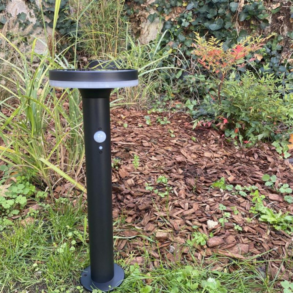 LED Ηλιακό Φωτιστικό Δαπέδου Μαύρο Με Αισθητήρα 45cm IP44 - Xanlite