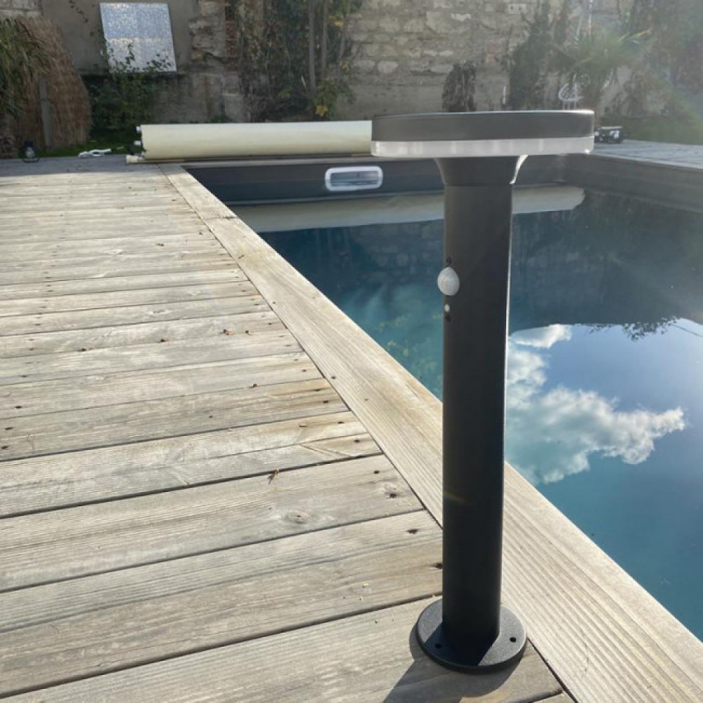 LED Ηλιακό Φωτιστικό Δαπέδου Μαύρο Με Αισθητήρα 45cm IP44 - Xanlite