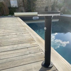 LED Ηλιακό Φωτιστικό Δαπέδου Μαύρο Με Αισθητήρα 45cm IP44 - Xanlite