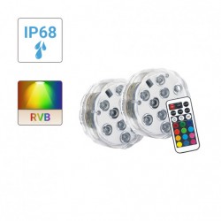 ΦΩΤΙΣΤΙΚΟ ΜΠΑΤΑΡΙΑΣ ΠΙΣΙΝΑΣ LED RGB IP68 ΜΕ RC 3AAA - XANLITE 