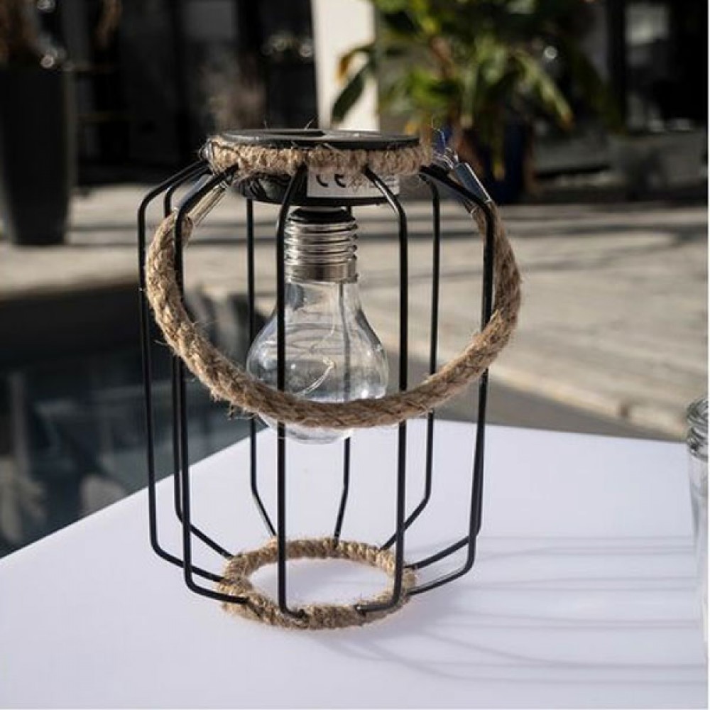 LED Ηλιακός  Επιτραπέζιο Διακοσμητικό Φωτιστικό Ρετρό Με Σχοινί IP44 - XANLITE