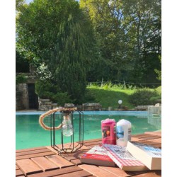 LED Ηλιακός  Επιτραπέζιο Διακοσμητικό Φωτιστικό Ρετρό Με Σχοινί IP44 - XANLITE