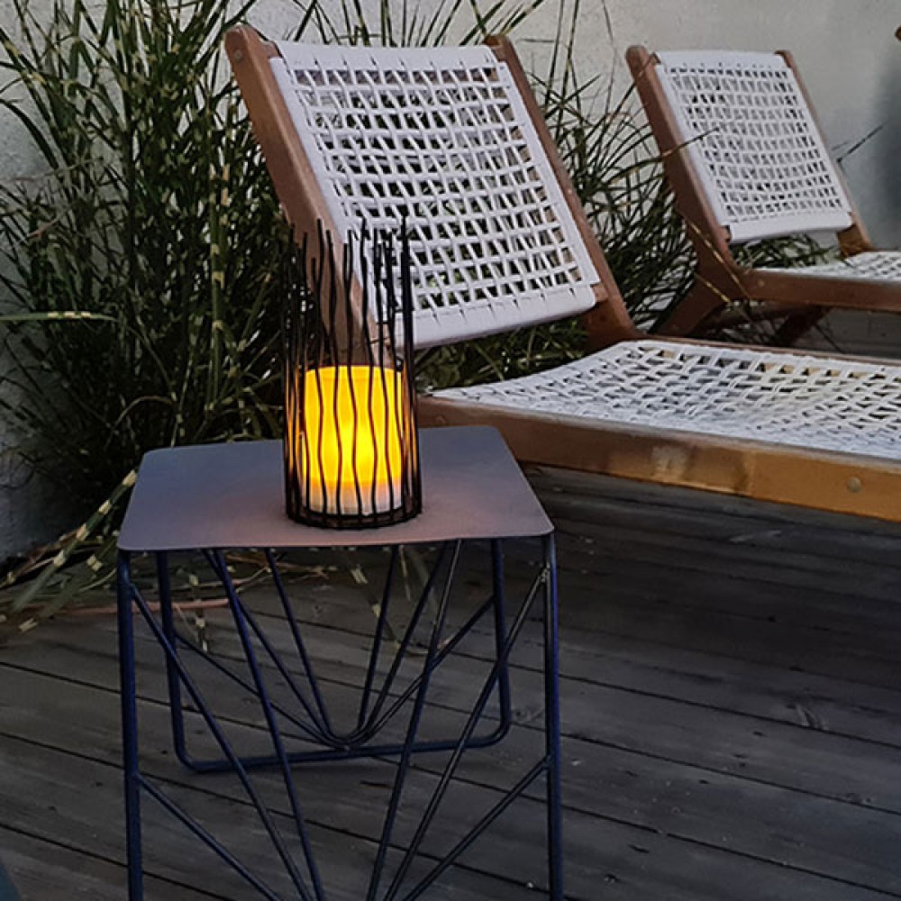 LED Ηλιακό Επιτραπέζιο Διακοσμητικό Φωτιστικό Με Εφέ Φλόγας IP44 - XANLITE