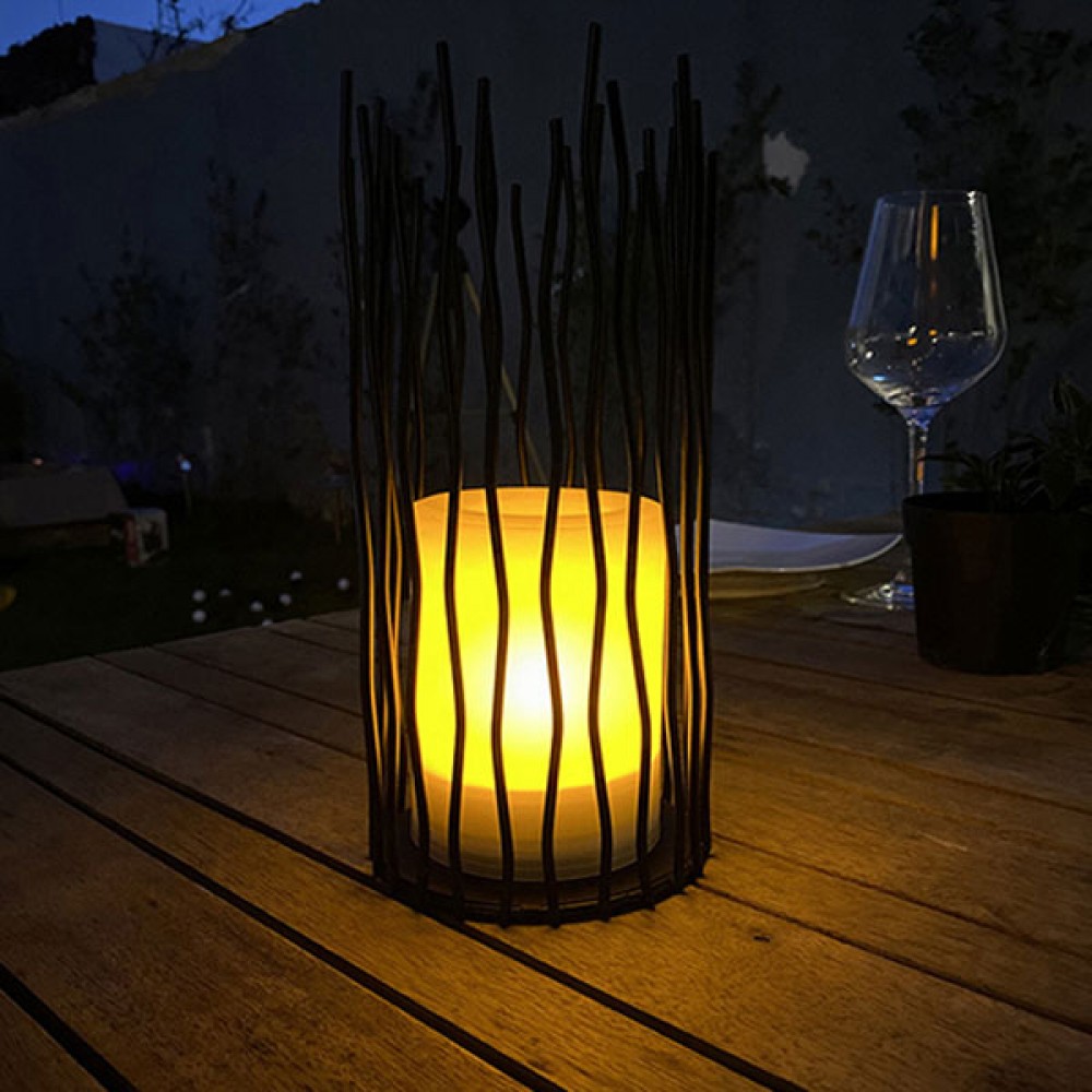LED Ηλιακό Επιτραπέζιο Διακοσμητικό Φωτιστικό Με Εφέ Φλόγας IP44 - XANLITE