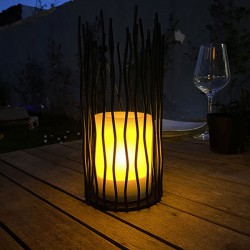 LED Ηλιακό Επιτραπέζιο Διακοσμητικό Φωτιστικό Με Εφέ Φλόγας IP44 - XANLITE