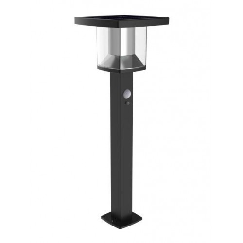 LED Ηλιακό Φωτιστικό Δαπέδου Μαύρο Με Αισθητήρα Κίνησης 50cm IP44 - Xanlite