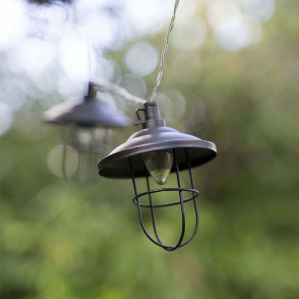 LED Ηλιακή Γιρλάντα Με 10 Mπάλες Σε Industrial Στυλ 3m IP44 - XANLITE