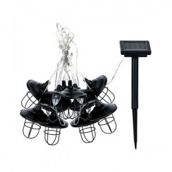 LED Ηλιακή Γιρλάντα Με 10 Mπάλες Σε Industrial Στυλ 3m IP44 - XANLITE