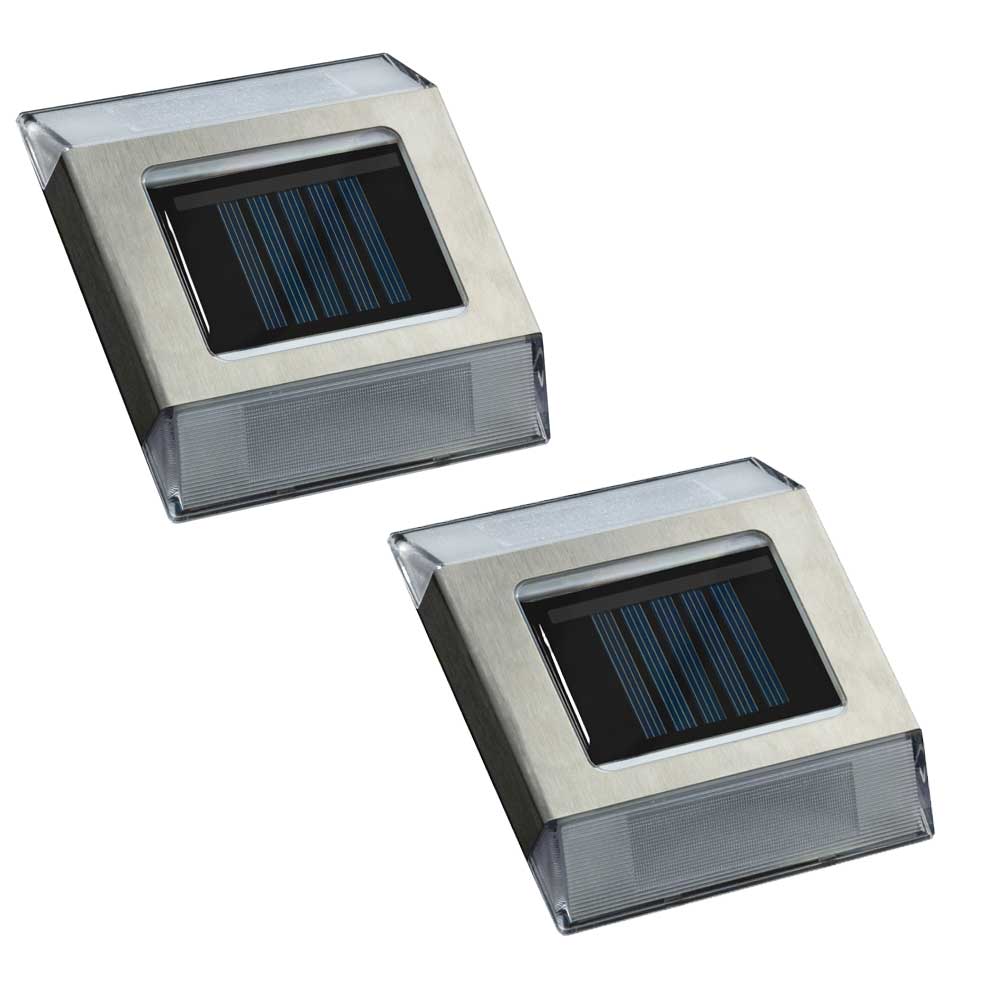 EZSOLAR ΗΛΙΑΚΟ ΔΑΠΕΔΟΥ ΤΕΤΡΑΓΩΝΟ LED IP44 ΑΛΟΥΜΙΝΙΟ ΚΑΙ ΠΛΑΣΤΙΚΟ ΑΥΤΟΝΟΜΙΑ 8Η - ΣΥΣΚΕΥΑΣΙΑ 2 ΤΕΜΑΧΙΑ