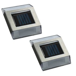 EZSOLAR ΗΛΙΑΚΟ ΔΑΠΕΔΟΥ ΤΕΤΡΑΓΩΝΟ LED IP44 ΑΛΟΥΜΙΝΙΟ ΚΑΙ ΠΛΑΣΤΙΚΟ ΑΥΤΟΝΟΜΙΑ 8Η - ΣΥΣΚΕΥΑΣΙΑ 2 ΤΕΜΑΧΙΑ