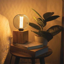 ΦΩΤΙΣΤΙΚΟ ΕΠΙΤΡΑΠΕΖΙΟ ΚΥΒΟΣ ΞΥΛΟ IP20 E27 - Xanlite