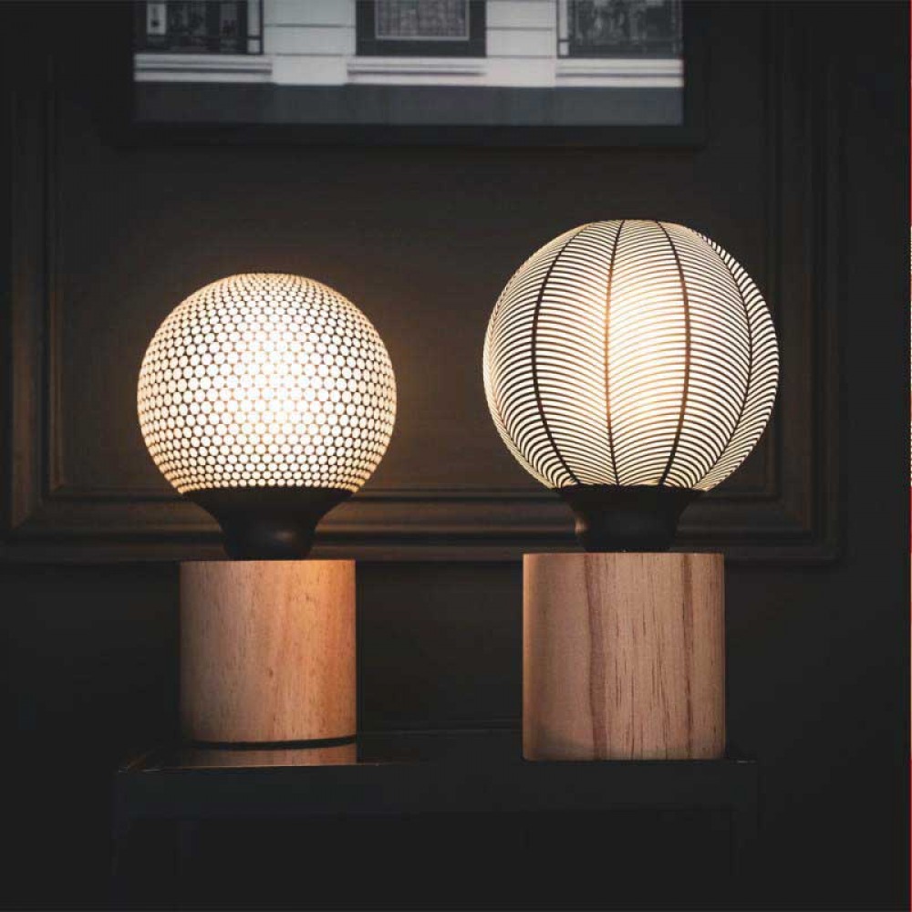 ΦΩΤΙΣΤΙΚΟ ΕΠΙΤΡΑΠΕΖΙΟ ΣΤΡΟΓΓΥΛΟ ΞΥΛΟ IP20 E27 - Xanlite