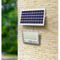 LED Ηλιακός Αυτόνομος Προβολέας Αλουμινίου Με Controller 50W IP65 VIDEX